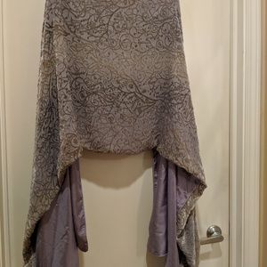 Wrap shawl, brand new, lilac 86" x 29" velvet